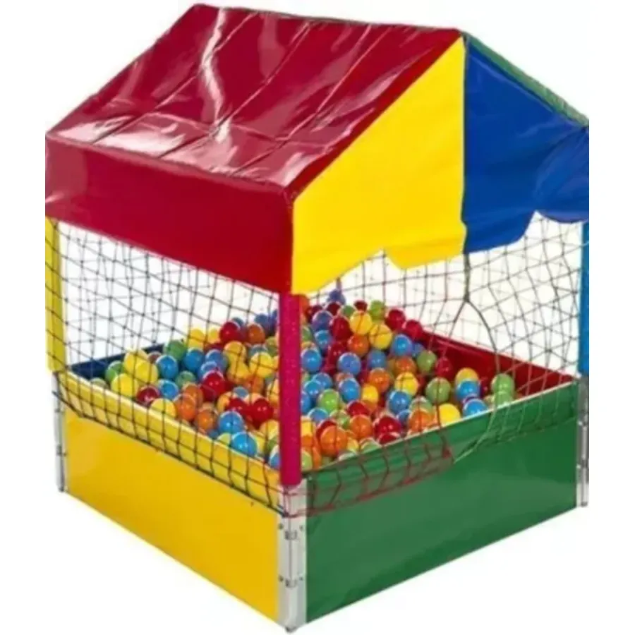 Piscina de bolinhas 1x1 inflável para locação em festas infantis em São Paulo